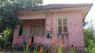 Casa abandonda rosa, havia algo antigo dentro!!!