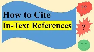 How to cite Intext references