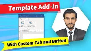Word Template with Custom tab and button to be use as Add In