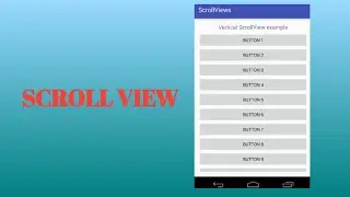 scrollview in android / how to add scroll view in android/ scroll bar in android  studio/ android UI