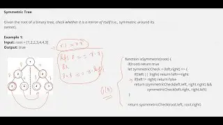 Interview Questions | Symmetric Tree | JavaScript | NodeJS | leetcode | Trees