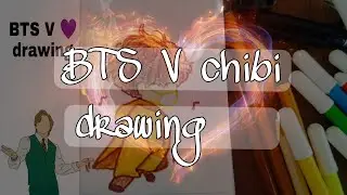BTS V 💜 cartoon drawing