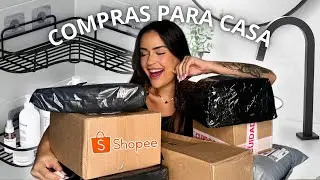 AS MELHORES COMPRAS PARA O LAR QUE EU FIZ NA SHOPEE | Decorando banheiro com a Shopee !!