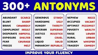 Learn 300+ Common Antonyms Words in English to Improve your Vocabulary