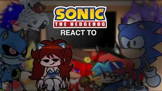 Sonic Characters react to FNF Vs Sonic CD - Mega CD Locked-on DEMO