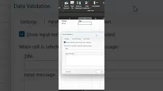 How to add user input data validation on a cell in MS Excel