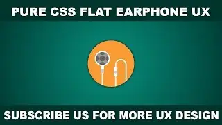 Pure CSS Flat Earphone Design - CSS UI/UX