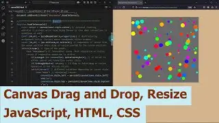 Canvas Drag and Drop, Resize. JavaScript, HTML, CSS.