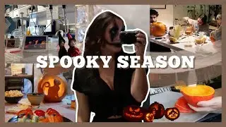 spooky october days in the life 🍂 autumn evenings, pumpkin carving, halloween treats