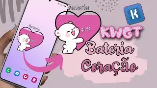 💜 How to Make a Heart-Shaped Battery Widget with an Image in KWGT 💜 Battery Widget with Image on ...
