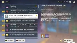 1st Anniversary Rewards: Day 2 [Genshin Impact][2.1 Event]