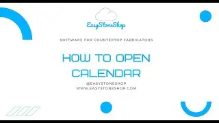 How to open calendar with Easy Stone Shop