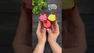 🧁 Cute Pipe Cleaner Cupcakes 🧁 Easy DIY Craft Ideas #shorts
