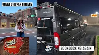 #vanlife How We Pack Our Winnebago Travato | Raising Cane's Chicken Fingers THE BEST | Boondocking!