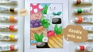 💕 Cute Colorful Doodle | ASMR Doodle Art Video✨  | Doodle With Me 👩🏻