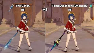 Xiangling R5 Tamayuratei no Ohanashi vs R5 The Catch Damage Comparison - Genshin Impact