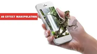 simple 3d effect - 3d effect mobile  photo manipulation - balajidesign1000