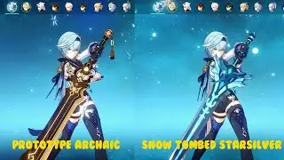 Eula Snow Tombed Starsilver Vs Prototype Archaic || Genshin Impact