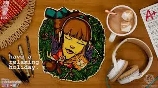 #lofigirlchristmas Pancake Art Time Lapse Christmas Card