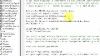 Lesson 33.3 SQL Server Stored Procedures in VBA