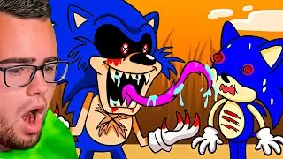 Reacting to SONIC.EXE vs. SUNKY?! (FNF)