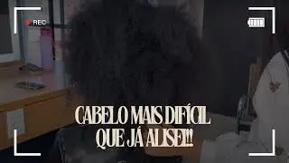 CABELO MAIS DIFÍCIL QUE JÁ ALISEI - PROGRESSIVA EM UM CABELO AFRO MUITO CHEIO