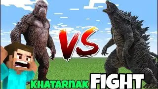 Minecraft || King Kong vs Godzilla Khatarnak fight !!!!