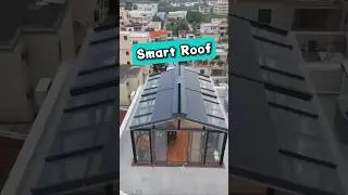The Coolest Roof You’ll Ever See 🔥  Smart Living at Its Finest 🏠  Fully Automated Smart Roof ⚙️
