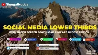 GreenScreen Social Media Lower Thirds | No copyright | animated green screen