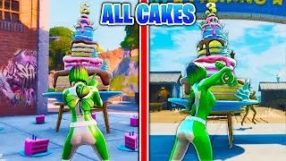 ALL BIRTHDAY CAKE LOCATIONS and Dance in Front of Different Birthday Cakes in Fortnite 3rd BIRTHDAY!