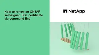 How to renew an ONTAP self signed SSL certificate via command line