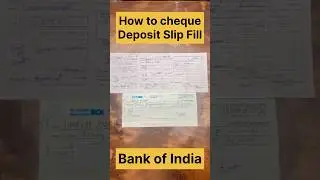 How to fill Cheque Deposit slip of Bank of India #shorts #accounting #bankofindia