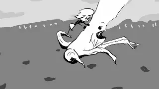 Parallax effect. [Galloping 'thing'.]