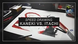 Speed Drawing #3 | Kaneki vs. Itachi | by yuseifx