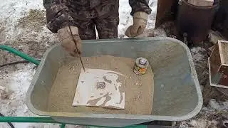 Литье алюминия. заготовки для шкивов.
