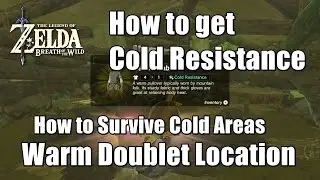 Zelda Breath of the Wild Warm Doublet Location - How to Survive Cold Areas (Cold Resistance)