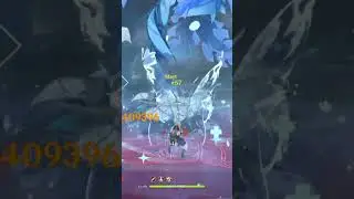 Bennett one shot showcase with Mistsplitter (Genshin impact) #shorts
