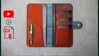 Leather Long Wallet easy to build, great to use - Pdf Pattern Download
