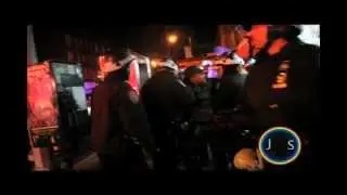 JS: #BrooklynProtest #KimaniGray NYPD arresting people on sidewalks. 3/13/13.