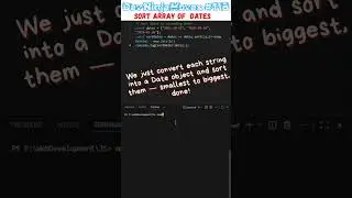 Sort Dates in Ascending Order in One Line! ⚡ | Dev Ninja Moves 118 
