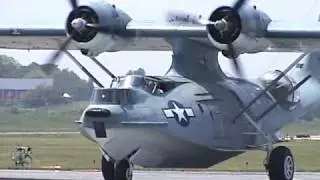 PBY Catalina Starting Engines, Taxi, and Fly-by, June 2005