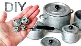 How to make miniature pots. Polymer Clay Tutorial for Dollhouse!