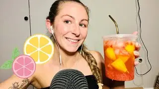 ASMR// HOMEMADE STRAWBERRY LEMONADE 🍋🍓