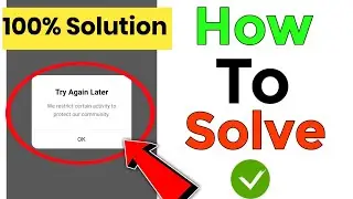 how to fix try again later we restrict certain activity || we restrict certain activity hindi