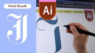 Drawing Vector Script Letters in Adobe Illustrator Wacom Cintiq Pro 24 | Lettering Creative Process