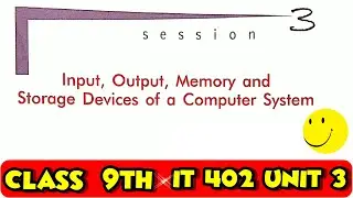 Input Output Memory and Storage Devices of a Computer System Class 9th IT 402 Unit -3 Sumita Arora