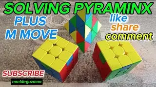 SOLVING PYRAMINX 3X3X3 PLUS M MOVE #cubers #rubikstutorial #rubikscube