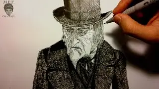 Let's draw Ebenezer Scrooge