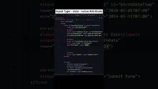 Mastering HTML Input Type: Date with Value Attribute! 