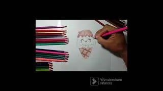 MENGAMBAR ES CREAM YANG IMUT